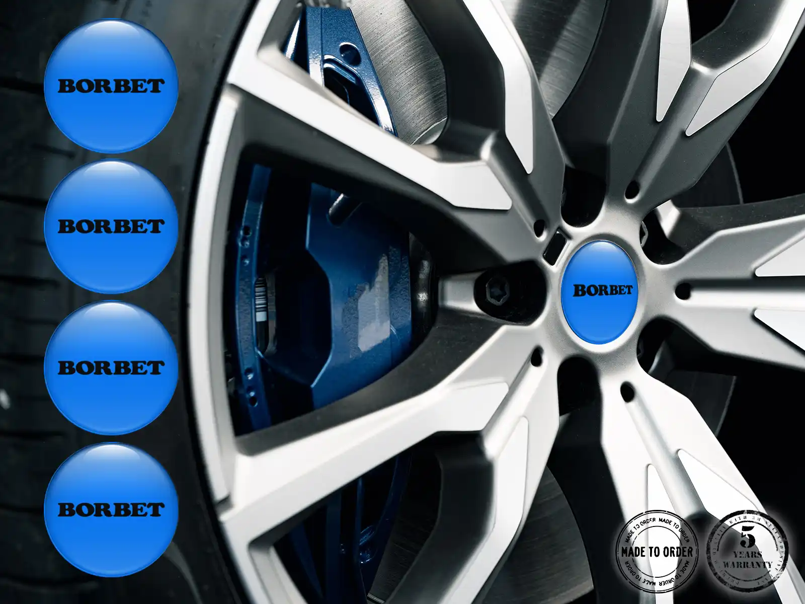 Borbet Hub Cap Sticker Style Tuning Radiant Racing Grid